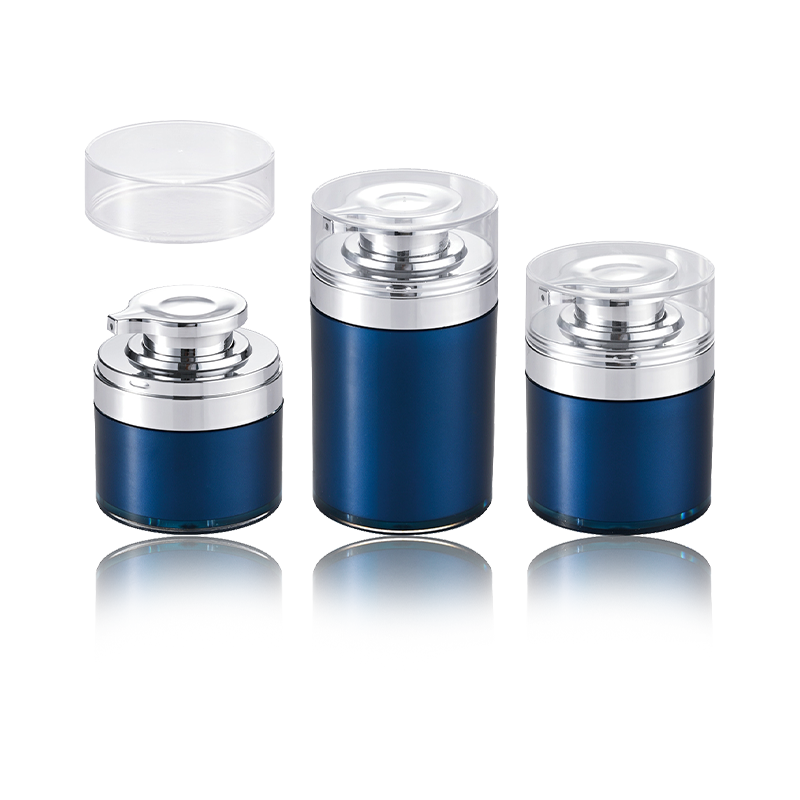 30ML 50ML 100ML ダークブルー空詰め替えエアレスボトル-HS-016B