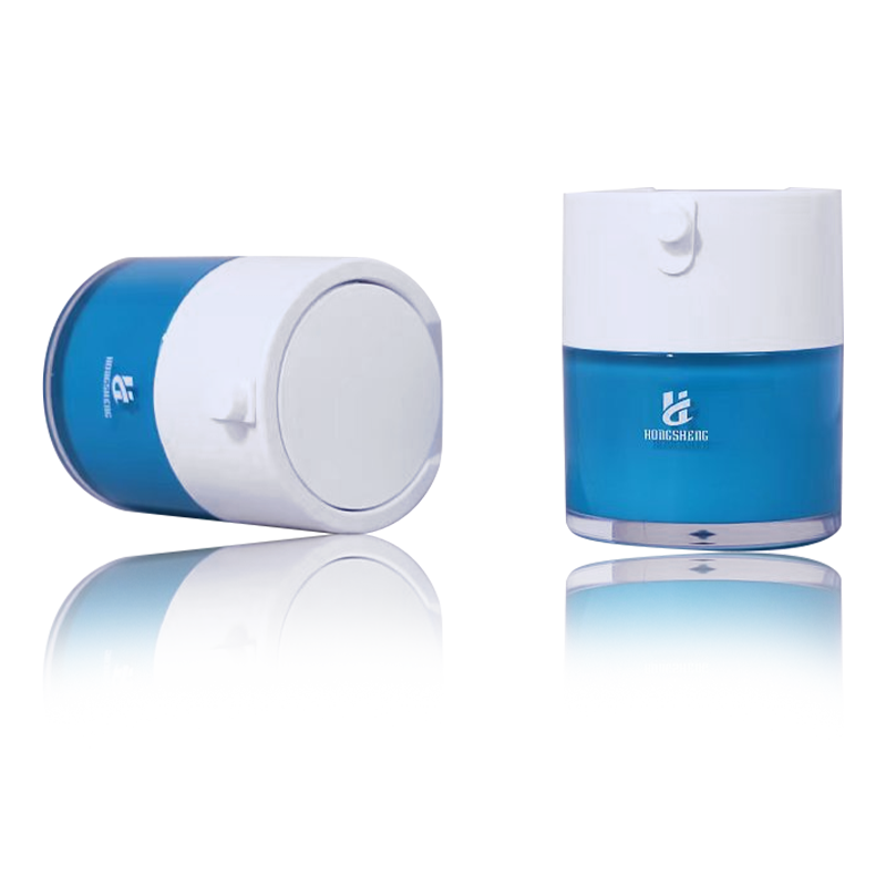 HS-036 ブルー 30 グラム 1 オンスのプラスチックアクリル化粧品瓶クリーム容器化粧品やスキンケア用のプラスチック血清瓶