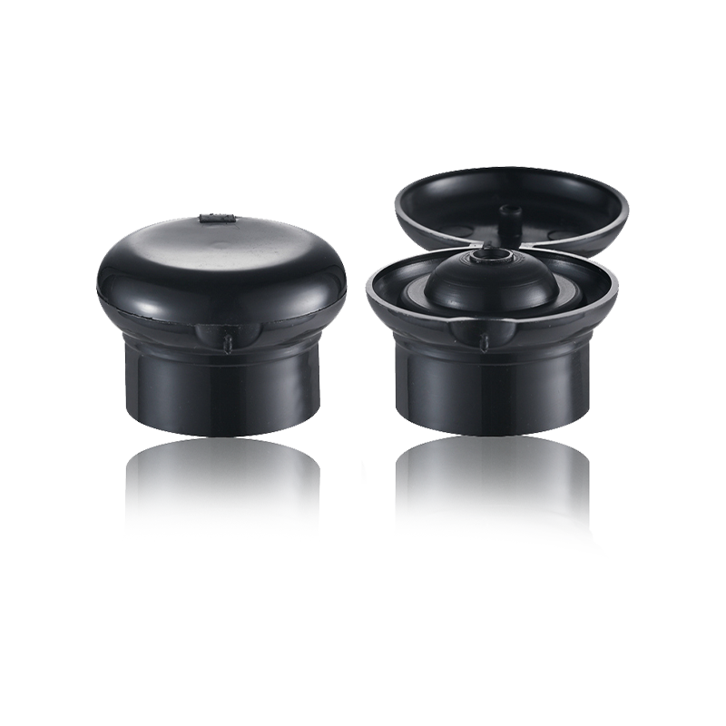 HY-M01 24/410 マッシュルームキャップ プラスチックスクリューキャップ ブラック ボトル用