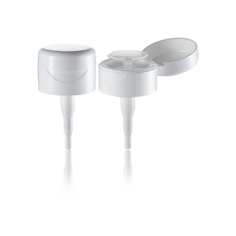 フリップトップ片手操作化粧品ポンプヘッド液体ディスペンサー-HY32A-59